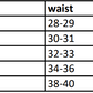 Stylera shorts size chart showing S to XXL waist length and gerth measurements trendy gym shorts for men