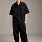 Men’s Black Linen Co-ords set Breathable & Stylish Two-Piece Outfit - Adam Spirit
