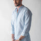 Pinstripe linen Amalfi Blue Shirt