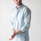 100% Linen Soft Touch Baby Blue Shirt