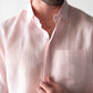 100% Linen Soft Touch in Pearl Pink Shirt