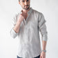 100% Linen Soft Touch Fog Grey Shirt