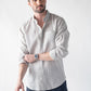 100% Linen Soft Touch Fog Grey Shirt