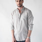 100% Linen Soft Touch Fog Grey Shirt