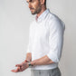 CheckMate Giza Satin Classic white Shirt