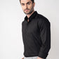 CheckMate Giza Satin Jet Black Shirt