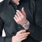CheckMate Giza Satin Rainforest Olive Shirt