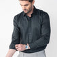 CheckMate Giza Satin Rainforest Olive Shirt