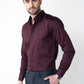 CheckMate Giza Satin Dark Wine Shirt