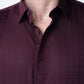 CheckMate Giza Satin Dark Wine Shirt
