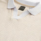 Mercerised Jacquard Polo in Biscotti Beige