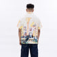 Stylera Venice printed shirt for men featuring a colorful watercolor design on a short-sleeve style