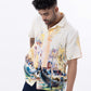 Stylera Venice printed shirt for men featuring a colorful canal scene and short sleeves