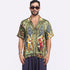Stylera vintage print button up shirt features colorful artwork and a relaxed fit for a trendy look