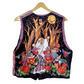 pumpkin halloween vest by Stylera with colorful trick or treat scene pumpkins ghosts and children under trees