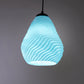 Sozori Pastel Blue Pendant Light with Wavy Textured Design, Perfect for Wavy Textured Lighting for Bedrooms
