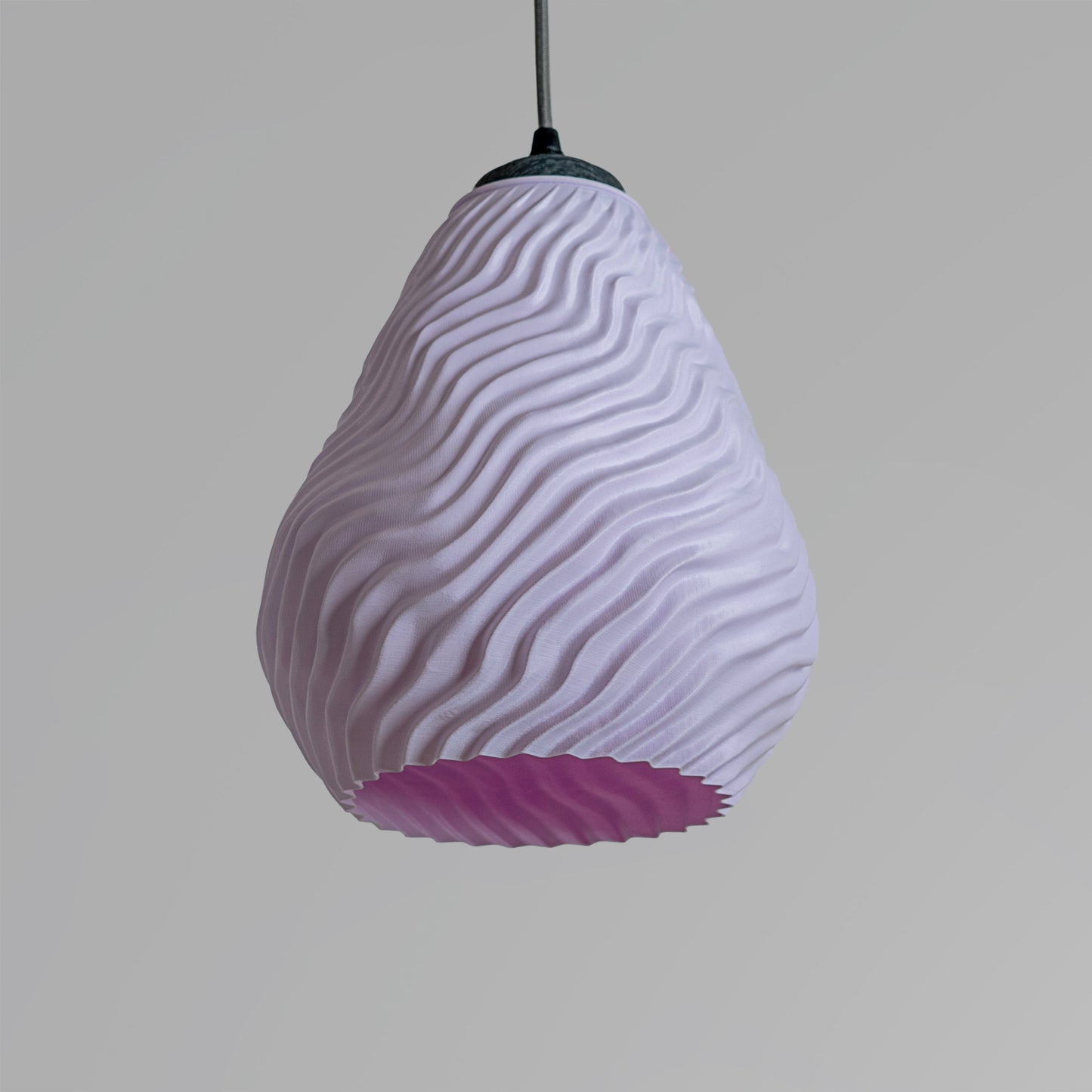 Sozori Pastel Wavy Textured Lighting for Bedrooms in Soft Pink Design