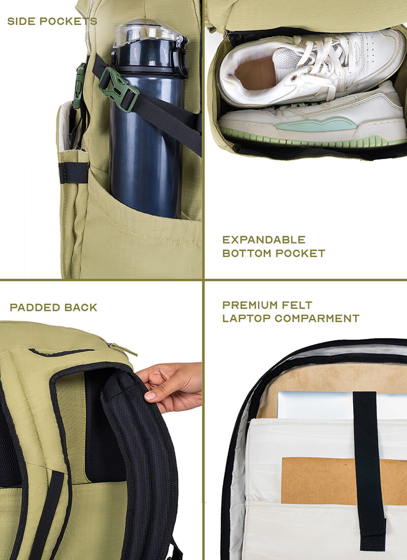 Scape Backpack | Green | For Mountain Trails Or Everyday Commutes