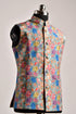 Colorful Stylera wedding party floral bandi jacket with vibrant floral pattern and mandarin collar