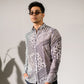 Men's white bandana print oxford shirt featuring stylish patterns and a modern fit