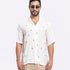 Stylera white embroidered casual shirt with unique designs perfect for stylish summer wear