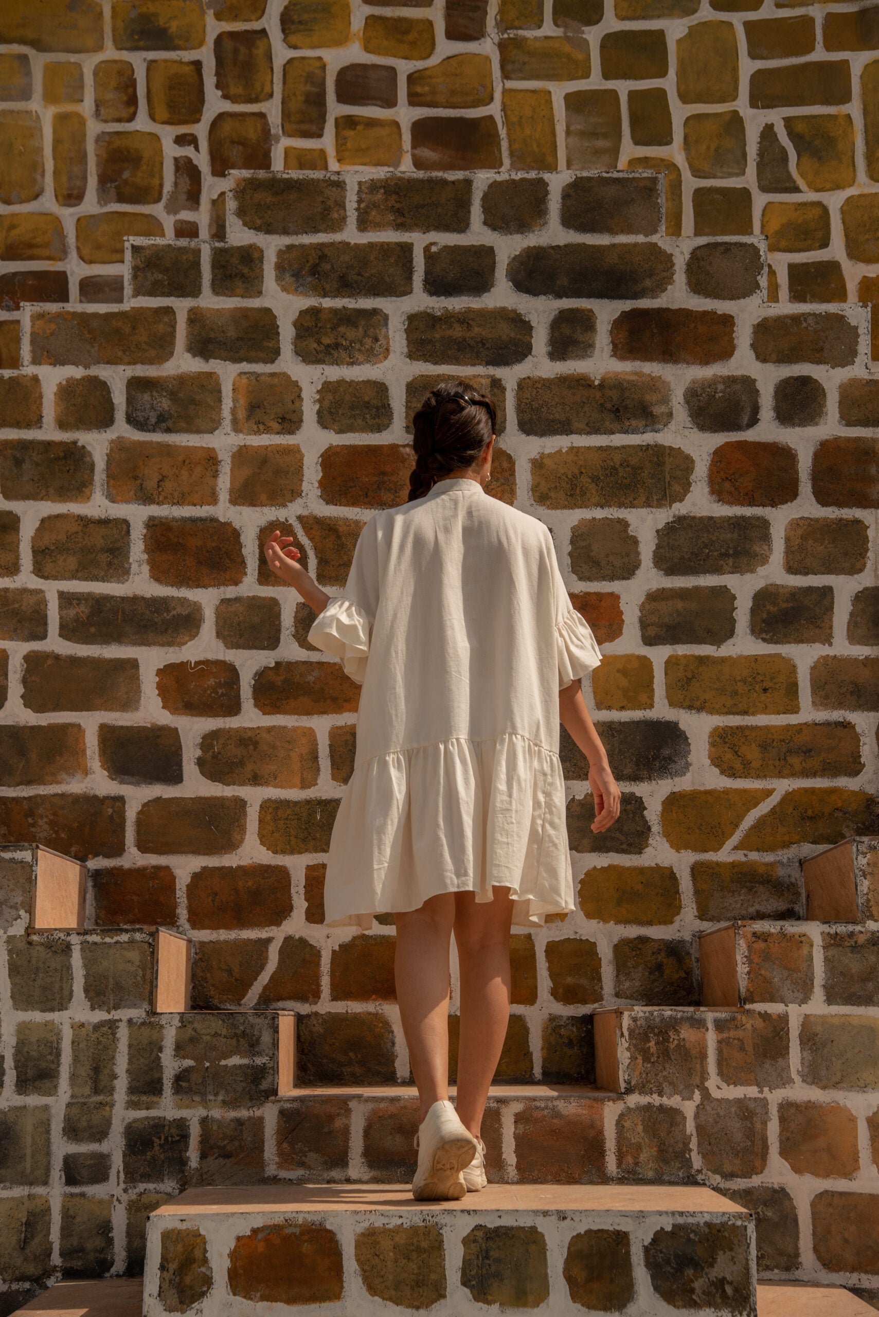 white summer dress for women with a flowy design, perfect for casual outings