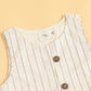 Stylera Women's Fashion Waistcoat with Striped Design and Button Closure for Stylish Outfits