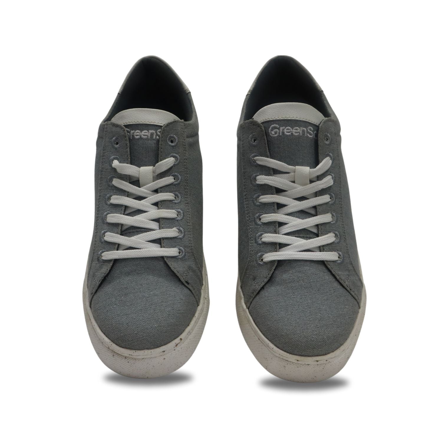 Stylera women's grey canvas sneakers with classic lace-up design and comfortable fit