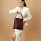 Stylish woman's leather shoulder bag from Stylera, perfect for fashionable outings