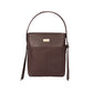 Stylera women's leather shoulder bag in dark brown with adjustable strap