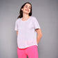 Light purple women's Pilates exercise top by Stylera, perfect for workouts and leisure.