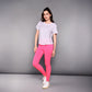 Stylera women's Pilates exercise top in light purple paired with pink leggings for comfortable workouts