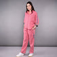 Women's pink lounge set from Stylera featuring a relaxed fit and stylish design for comfortable wear