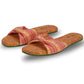 Womens rainbow sandal flip flop with a stylish design and comfortable cork sole for everyday wear