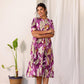 Stylera women's summer cotton dress with floral pattern and short sleeves for a stylish look