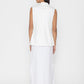 Stylera women's white sleeveless vest shown from the back with a high collar and relaxed fit
