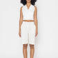 Stylera women's white vest top sleeveless cropped style paired with white shorts