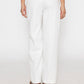 Stylera women's white wide leg trousers shown from the back with a relaxed fit and high waist