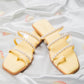 yellow pearl sandals for women with square toe and multiple pearl-embellished straps by Stylera