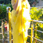 Elegant yellow sunflower saree by DiraByDimple with floral embroidery detail